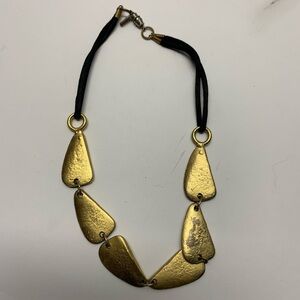 Chunky Brass Gold Tone Kenneth Lane Fashion Jewelry Necklace